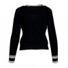 ANNA MOLINARI BLACK CARDIGAN WITH WHITE AN SEQUINS SIZE:40